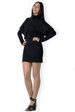 Patti turtle neck mini dress in bamboo jersey